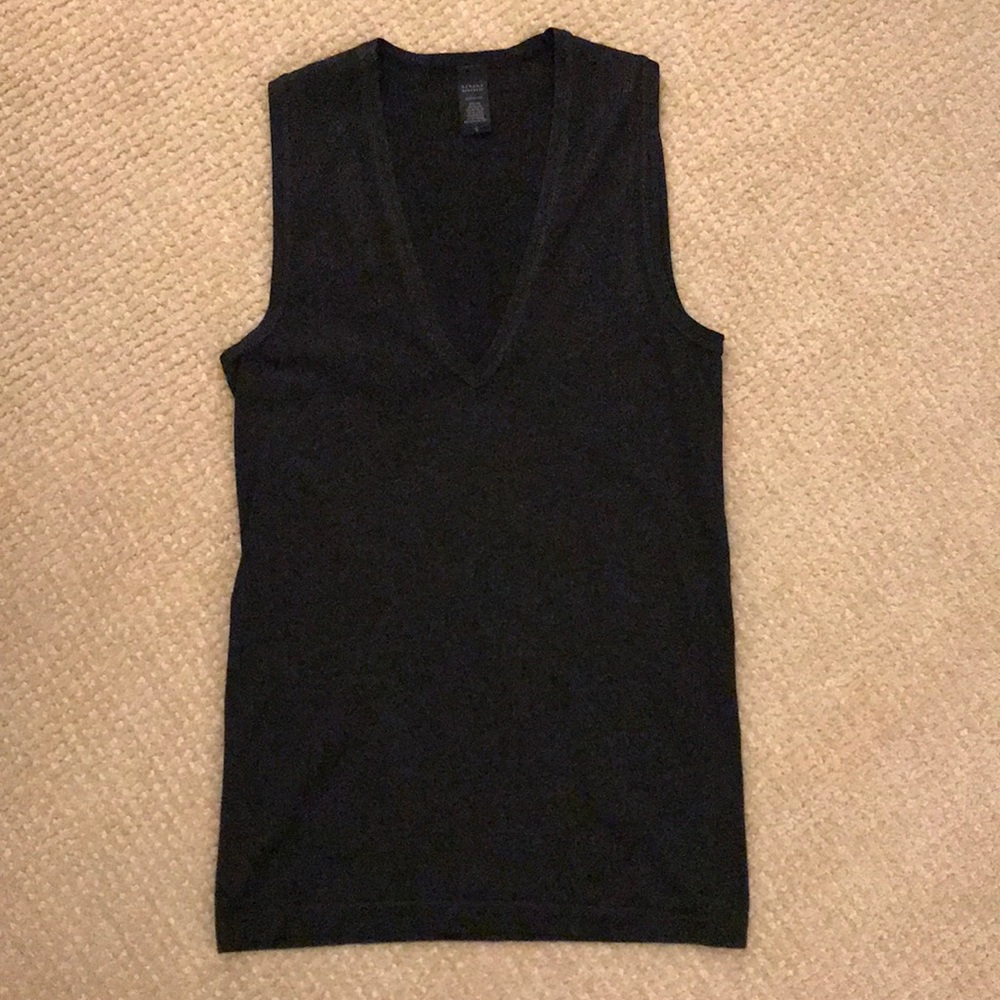 Seamless metallic stretch muscle tank top